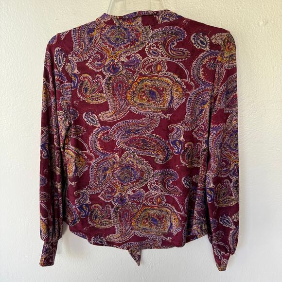 Lauren Ralph Lauren Size S/P Paisley stretch to with front ties - Picture 4 of 8